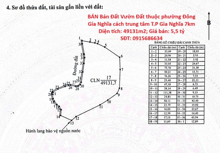 BÁN Bán Đất Vườn Đất thuộc phường Đông Gia Nghĩa cách trung tâm T.P Gia Nghĩa 7km