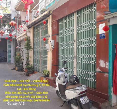 NHÀ ĐẸP – GIÁ TỐT – CHÍNH CHỦ CẦN BÁN NHÀ Tại Phường 9, TP Đà Lạt, Lâm Đồng