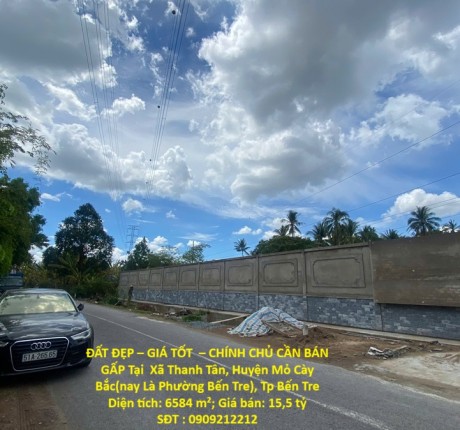 ĐẤT ĐẸP – GIÁ TỐT – CHÍNH CHỦ CẦN BÁN GẤP Tại Xã Thanh Tân, Huyện Mỏ Cày Bắc(nay Là Phường Bến Tre), Tp Bến Tre