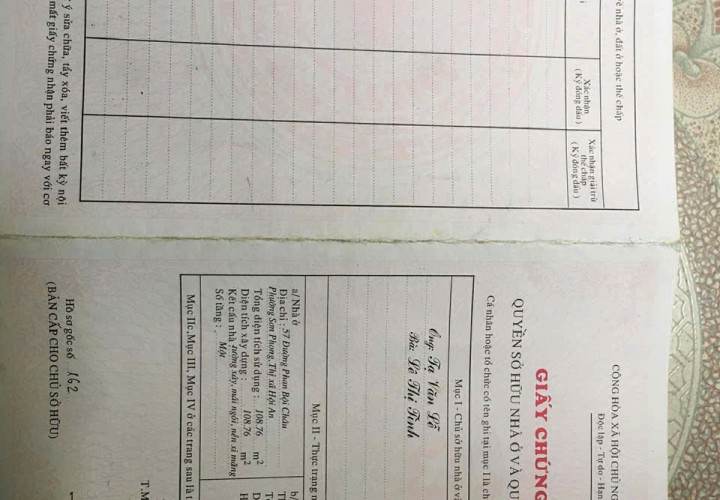 NHÀ ĐẸP – GIÁ TỐT –CẦN BÁN NHÀ 2 Mặt Tiền Huyền Trân Công Chúa, P.Sơn Phong, TP. Hội An, Quảng Nam