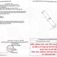 ĐẤT CHÍNH CHỦ- GIÁ TỐT Cần Bán Nhanh Lô Đất vị trí đẹp tại huyện Quốc Oai, tp Hà Nội