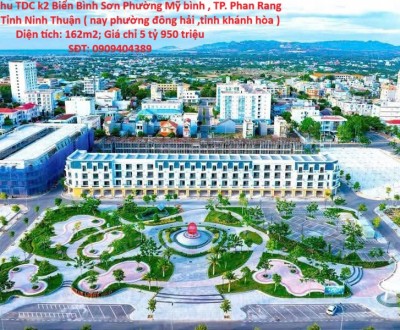 Bán Lô Đất Khu TDC k2 Biển Bình Sơn Phường Mỹ bình , TP. Phan Rang Tháp Chàm, Tỉnh Ninh Thuận