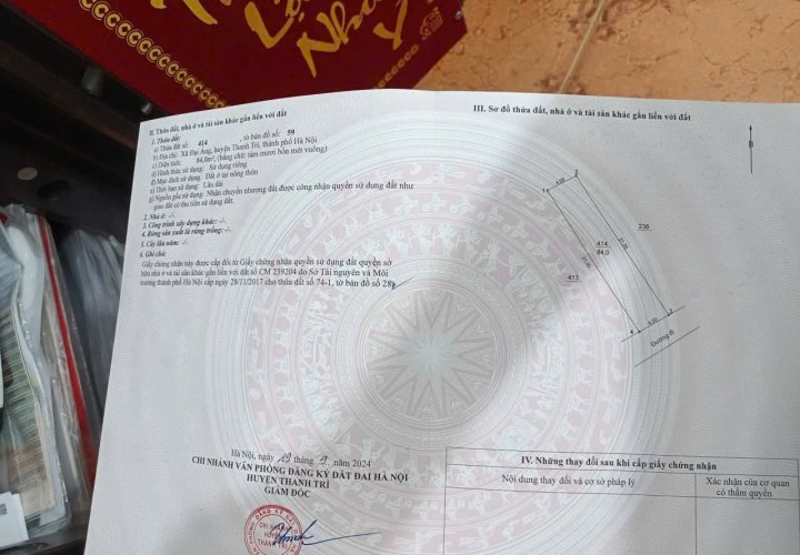 ĐẤT ĐẸP – CHÍNH CHỦ CẦN BÁN ĐẤT VỊ TRÍ ĐẮC ĐỊA Tại Xã Ngọc Hồi, Thanh Trì, Hà Nội