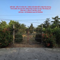 ĐẤT ĐẸP - ĐẦU TƯ SINH LỜI - CHÍNH CHỦ BÁN ĐẤT 2 Mặt Tiền Đường Tỉnh lộ 868, Xã Long Tiên, Đồng Tháp