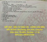 ĐẤT ĐẸP - ĐẦU TƯ SINH LỜI - CHÍNH CHỦ BÁN ĐẤT Xã Đức Hòa Đông, Đức Hòa, Long An