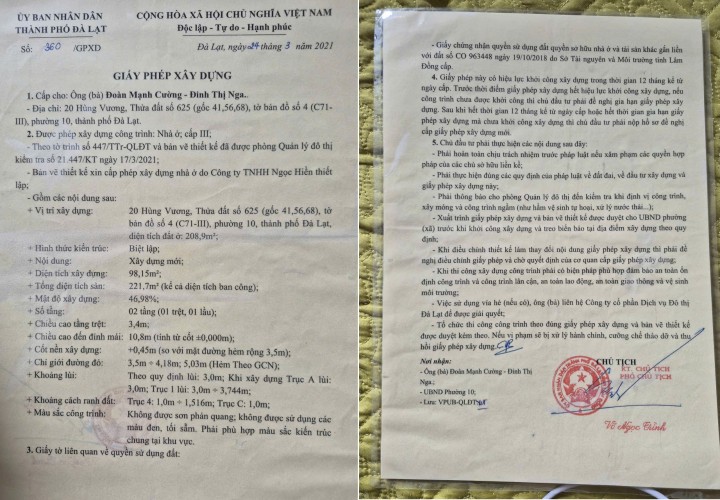 CHÍNH CHỦ BÁN NHANH CĂN BIỆT THỰ Phường 10 Đà Lạt, Lâm Đồng