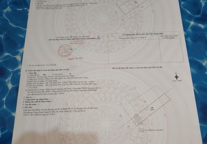 ĐẤT ĐẸP – GIÁ ĐẦU TƯ – CẦN BÁN GẤP 3 LÔ ĐẤT ĐẸP – Gia Lâm & Nam Ban –Lâm Hà – Tỉnh Lâm Đồng