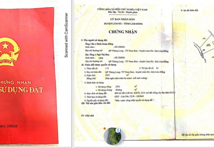 ĐẤT ĐẸP – GIÁ ĐẦU TƯ – CẦN BÁN GẤP 3 LÔ ĐẤT ĐẸP – Gia Lâm & Nam Ban –Lâm Hà – Tỉnh Lâm Đồng