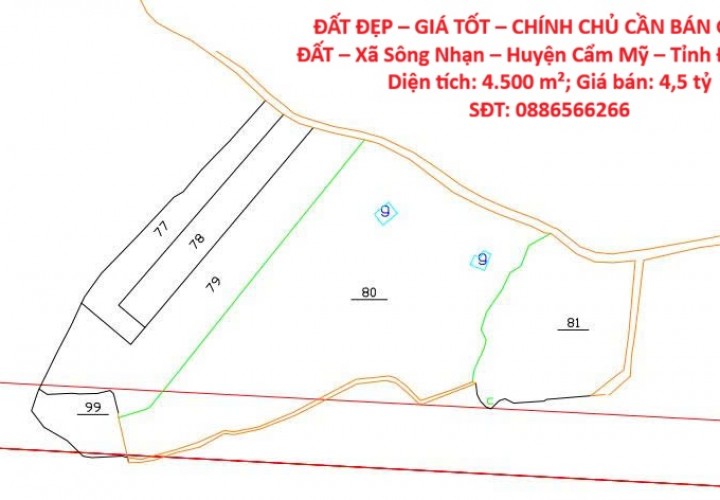 ĐẤT ĐẸP – GIÁ TỐT – CHÍNH CHỦ CẦN BÁN GẤP LÔ ĐẤT – Xã Sông Nhạn – Huyện Cẩm Mỹ – Tỉnh Đồng Nai