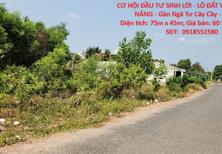 CƠ HỘI ĐẦU TƯ SINH LỜI - LÔ ĐẤT VỊ TRÍ ĐẸP TIỀM NĂNG - Gần Ngã Tư Cây Cầy - Tân Châu