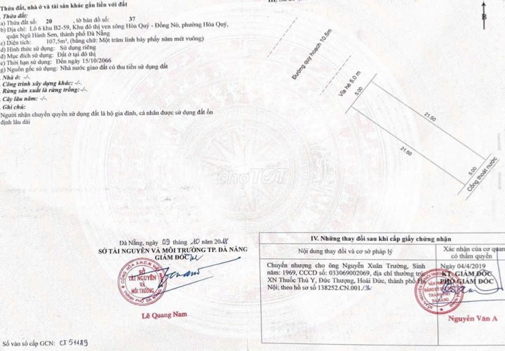 HOT HOT – ĐẦU TƯ LÀ SINH LỜI- CHÍNH CHỦ CẦN BÁN GẤP ĐẤT Tại Phường Hòa Qúy, Quận Ngũ Hành Sơn, Đà Nẵng