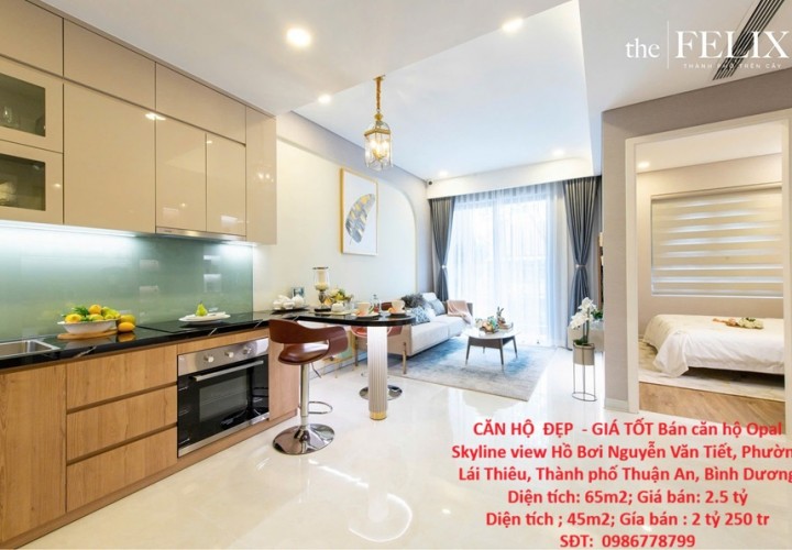 CĂN HỘ  ĐẸP  - GIÁ TỐT Bán căn hộ Opal Skyline view Hồ Bơi Phường Lái Thiêu, Thành phố Thuận An