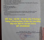 ĐẤT  Đẹp – Giá Tốt – Cần Bán Gấp – Đường 1 Tháng 5 – Phường Blao – TP Bảo Lộc – Lâm Đồng