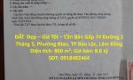 ĐẤT  Đẹp – Giá Tốt – Cần Bán Gấp – Đường 1 Tháng 5 – Phường Blao – TP Bảo Lộc – Lâm Đồng