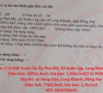 ĐẤT ĐẸP - ĐẦU TƯ LÀ SINH LỜI - Chính Chủ Bán 2 Lô Đất Vườn Tại Tp Long Khánh, Đồng Nai