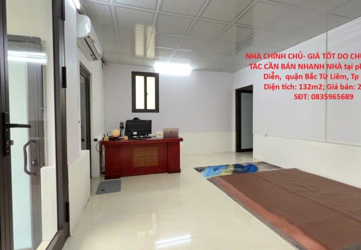 NHÀ CHÍNH CHỦ- GIÁ TỐT DO CHUYỂN CÔNG TÁC CẦN BÁN NHANH NHÀ tại quận Bắc Từ Liêm, HN