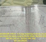 CHÍNH CHỦ BÁN ĐẤT THỔ CƯ  Vị Trí Đẹp Tại TT CẦN GIUỘC, HUYỆN CẦN GIUỘC, TỈNH LONG AN