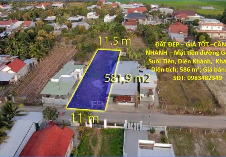 ĐẤT ĐẸP – GIÁ TỐT –CẦN BÁN NHANH – Mặt tiền đường Gò Mè, xã Suối Tiên, Diên Khánh,  Khánh Hòa