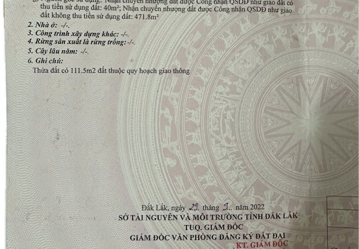 ĐẤT ĐẸP – GIÁ TỐT – CHÍNH CHỦ CẦN BÁN 2 LÔ ĐẤT – PHƯỜNG THỐNG NHẤT, TX BUÔN HỒ, Đak Lak
