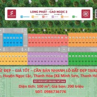 ĐẤT ĐẸP – GIÁ TỐT – CẦN BÁN NHANH LÔ ĐẤT ĐẸP TẠI  Xã Minh Sơn, Thanh Hóa