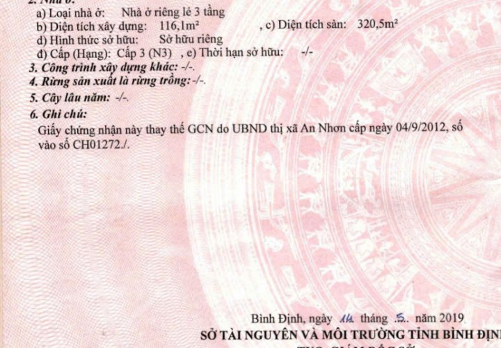 NHÀ ĐẸP – GIÁ TỐT CẦN BÁN CĂN NHÀ tại 458 Trần Phú, Phường Bình Định, Thị xã An Nhơn, Bình Định