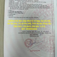 CHÍNH CHỦ Bán Gấp Nhà Vị Trí Đẹp Tại Cát Hải, Xã Tân Hải, Thị xã Phú Mỹ, Tỉnh Bà Rịa Vũng Tàu