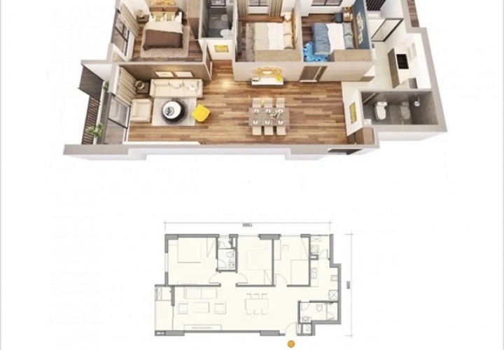 CĂN HỘ FULL TIỆN ÍCH- GIÁ TỐT Chính Chủ bán Căn hộ 3pn 2vs Sky central 176 Định Công,HN