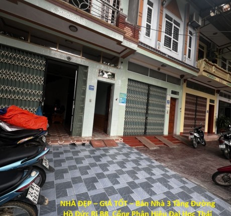 NHÀ ĐẸP – GIÁ TỐT – Bán Nhà 3 Tầng Đường Hồ Đức Ri B8 Cổng Phân Hiệu Đại Học Thái Nguyên , Lào Cai