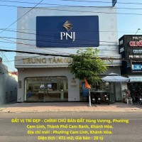 ĐẤT VỊ TRÍ ĐẸP - CHÍNH CHỦ BÁN ĐẤT Hùng Vương, Phường Cam Linh, Thành Phố Cam Ranh, Khánh Hòa.