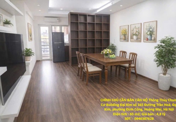 CHÍNH CHỦ CẦN BÁN CĂN HỘ Thông Thủy Chung Cư Đại Kim Buiding Định Công, Hoàng Mai, Hà Nội