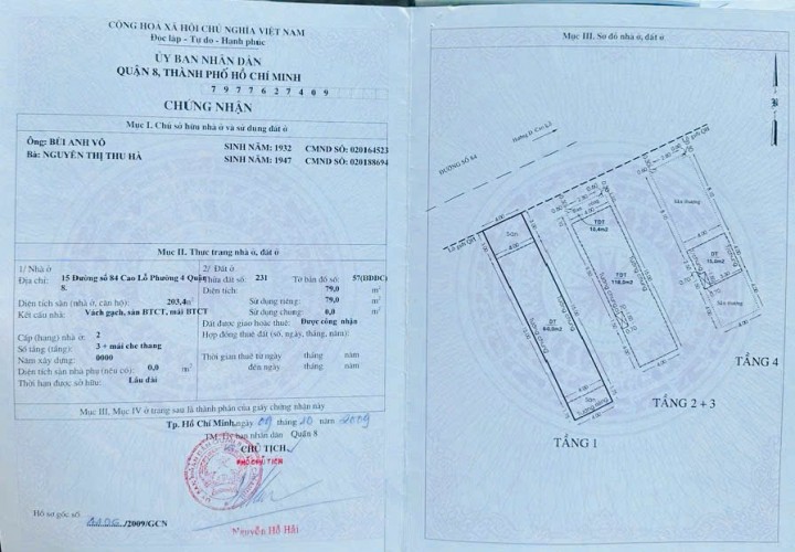 CHÍNH CHỦ CẦN BÁN NHÀ MẶT TIỀN Tại Phường 4, Quận 8, TP HCM