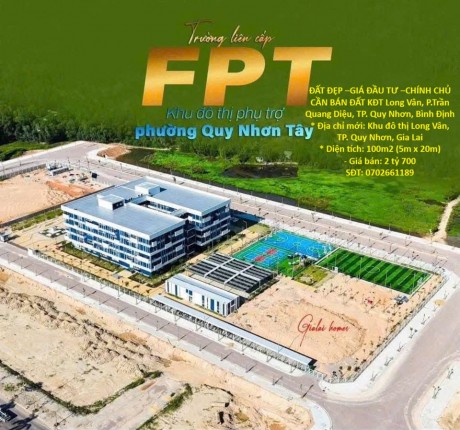ĐẤT ĐẸP –GIÁ ĐẦU TƯ –CHÍNH CHỦ CẦN BÁN ĐẤT KĐT Long Vân, P.Trần Quang Diệu, TP. Quy Nhơn, Bình Định