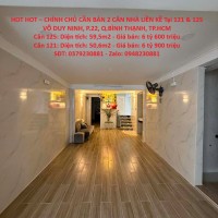 HOT HOT – CHÍNH CHỦ CẦN BÁN 2 CĂN NHÀ LIỀN KỀ Tại 121 & 125 VÕ DUY NINH, P.22, Q.BÌNH THẠNH, TP.HCM