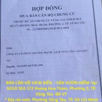 BÁN CĂN HỘ VIEW BIỂN – SÂN VƯỜN HIẾM–Tại GOLD SEA 172 Hoàng Hoa Thám, Phường 2, TP. Vũng Tàu -BR-VT