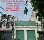 NHÀ  ĐẸP –  CHÍNH CHỦ CẦN BÁN Nhà Đường Phạm Quý Thích, Phường Tân Quý, Quận Tân Phú, HCM