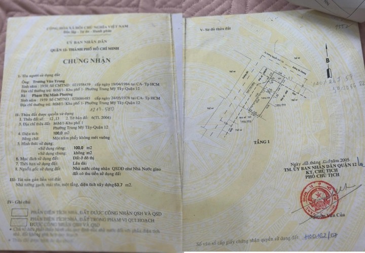 NHÀ ĐẸP – GIÁ TỐT – CẦN BÁN 2 CĂN NHÀ GÓC 2 MẶT TIỀN Tại HÀ CHƯƠNG, P. TRUNG MỸ TÂY, Q.12, TP. HCM