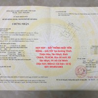 HOT HOT – ĐẤT TRỐNG MẶT TIỀN RỘNG – GIÁ TỐT Tại Đường Thích Thiện Hòa, Tân Nhựt, Bình Chánh, TP.HCM