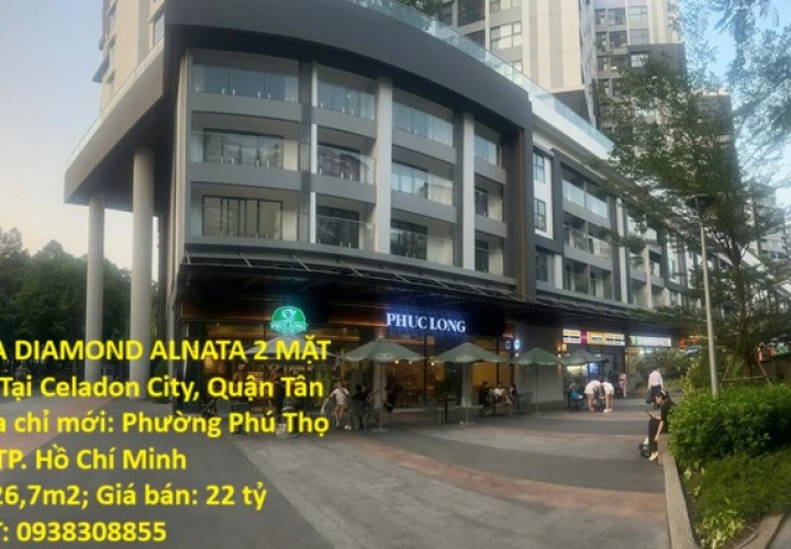 BÁN CĂN HỘ VILA DIAMOND ALNATA 2 MẶT TIỀN – GIÁ TỐT –Tại Celadon City, Quận Tân Phú, TP. HCM