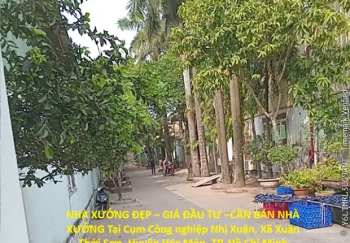 NHÀ XƯỞNG ĐẸP – GIÁ ĐẦU TƯ –CẦN BÁN NHÀ XƯỞNG Tại CỤM CÔNG NGHIỆP NHỊ XUÂN, HUYỆN HÓC MÔN, TP.HCM