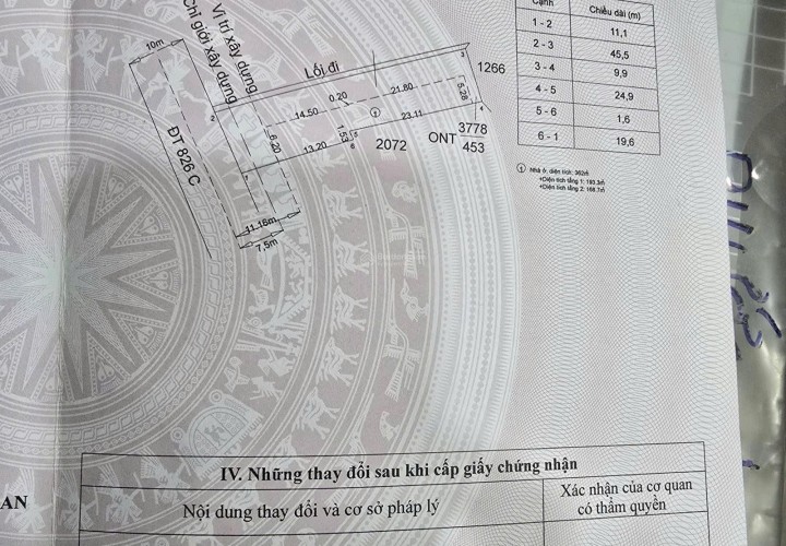 CHÍNH CHỦ CẦN BÁN CĂN NHÀ -VILLA HỒ BƠI SÂN VƯỜN MẶT TIỀN ĐT826C X.Phước Lại, H.Cần Giuộc, Long An