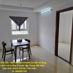 CĂN HỘ GIÁ TỐT - BÁN NHANH CHUNG CƯ BẮC KÌ dòng tiền ổn định toà A tầng 8 huyện Yên Phong  Bắc Ninh