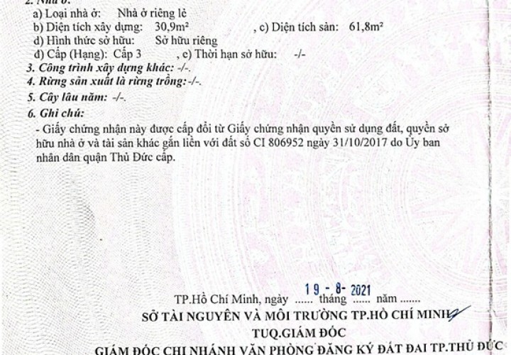CHÍNH CHỦ Cần Bán Nhà ĐẸP Đặng Văn Bi, Phường Trường Thọ, TP Thủ Đức - Hồ Chí Minh
