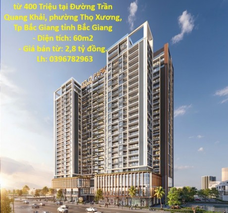 HOT CĂN HỘ 1PN+ GOLD PARK BẮC NINH – SỞ HỮU DỄ DÀNG Chỉ từ 400 Triệu tại Tp Bắc Giang tỉnh Bắc Giang