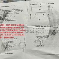 ĐẤT ĐẸP - GIÁ TỐT – CHÍNH CHỦ CẦN BÁN ĐẤT  hẻm 71 CMT8 Phường Tân Ninh, Tây Ninh.