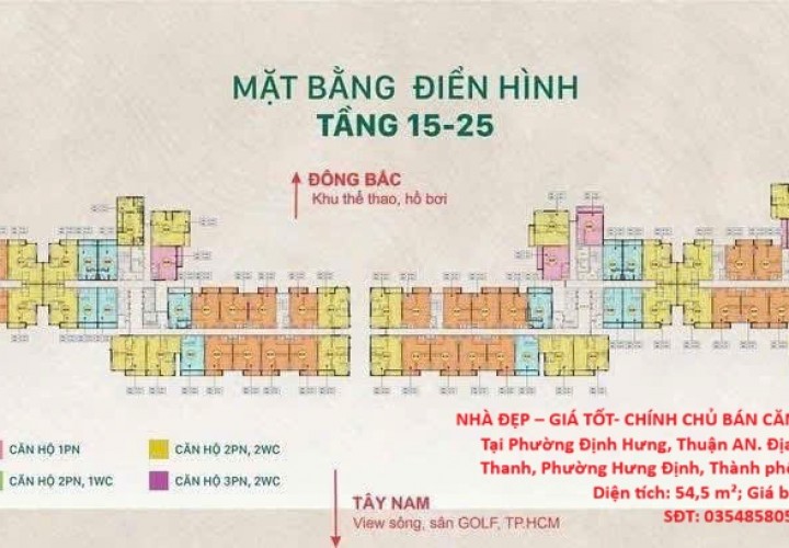NHÀ ĐẸP – GIÁ TỐT- CHÍNH CHỦ BÁN CĂN HỘ 1 PHÒNG NGỦ CẮT LỖ Tại Phường Định Hưng, Thuận AN