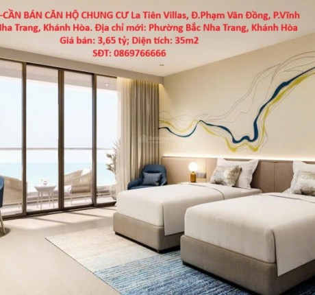 HOT HOT–CẦN BÁN CĂN HỘ CHUNG CƯ La Tiên Villas, Đ.Phạm Văn Đồng, P.Vĩnh Hòa, TP.Nha Trang, Khánh Hòa