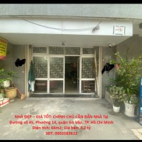 NHÀ ĐẸP – GIÁ TỐT- CHÍNH CHỦ CẦN BÁN NHÀ Tại Đường số 45, Phường 14, quận Gò Vấp, TP. Hồ Chí Minh