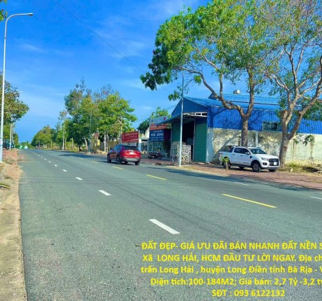 ĐẤT ĐẸP- GIÁ ƯU ĐÃI BÁN NHANH ĐẤT NỀN SIÊU ĐẸP Xã LONG HẢI, HCM ĐẦU TƯ LỜI NGAY