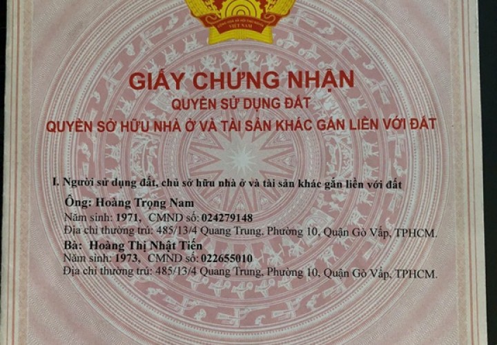 NHÀ ĐẸP – GIÁ TỐT- CHÍNH CHỦ CẦN BÁN NHÀ HAI MẶT TIỀN Tại Phường Hiệp Thành, Quận 12, Tp Hồ Chí Minh