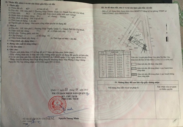 NHÀ ĐẸP – GIÁ TỐT- CHÍNH CHỦ CẦN BÁN NHÀ HAI MẶT TIỀN Tại Phường Hiệp Thành, Quận 12, Tp Hồ Chí Minh